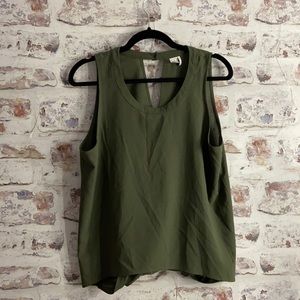 Green Open-back Blouse